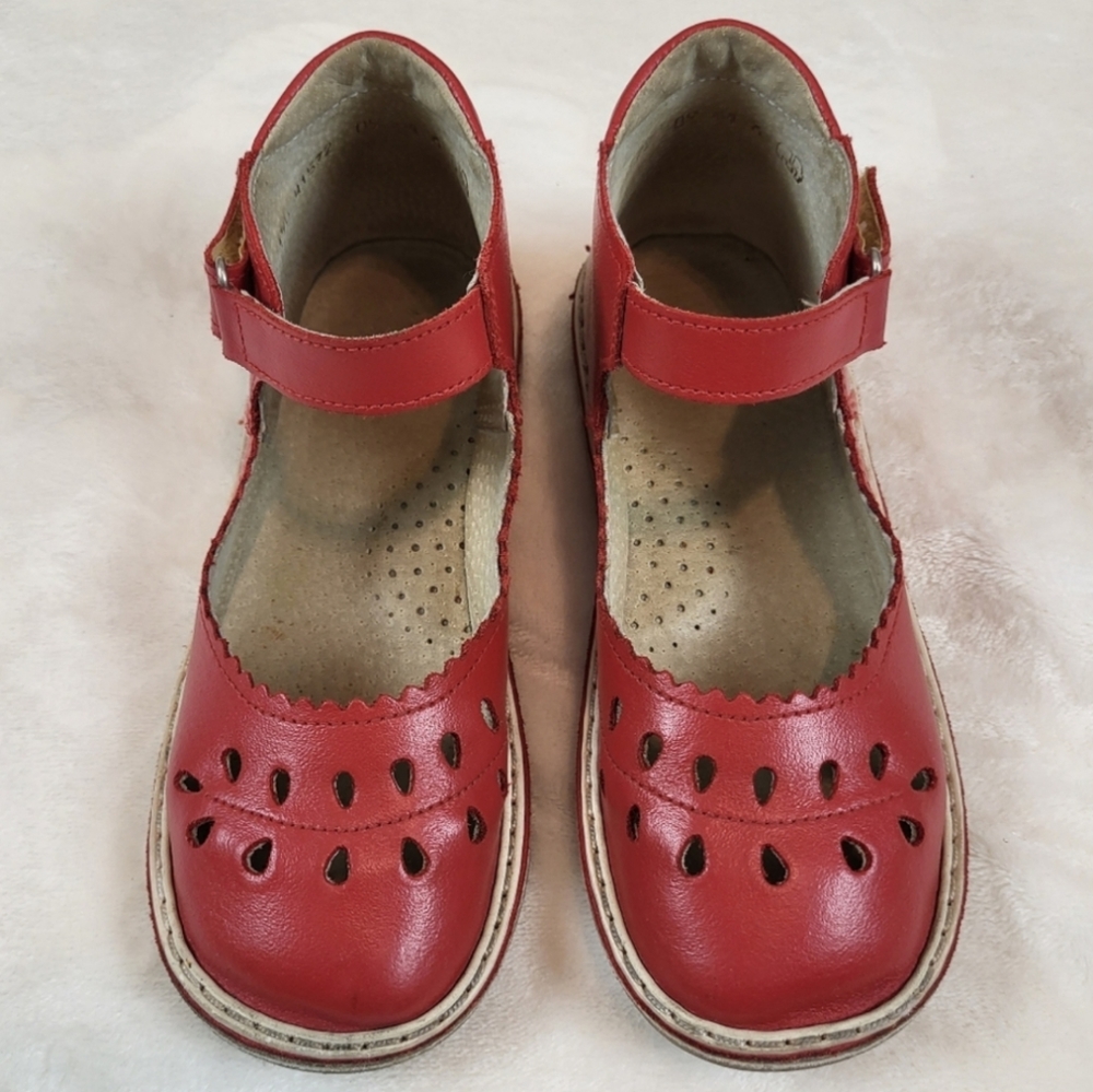 Neman Twig Mary Jane Red shoes for girls - Picture 2 of 10
